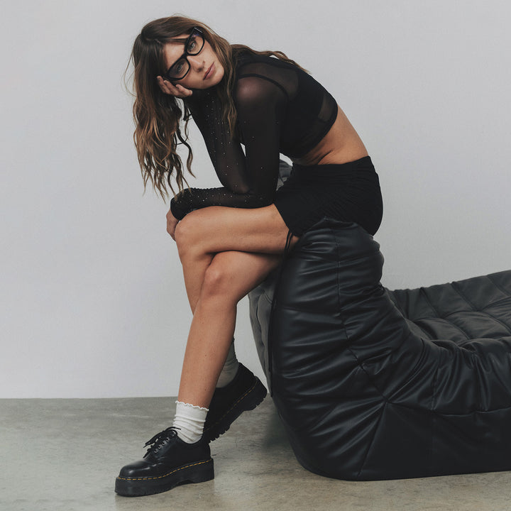 Mesh Mini Skirt - Black