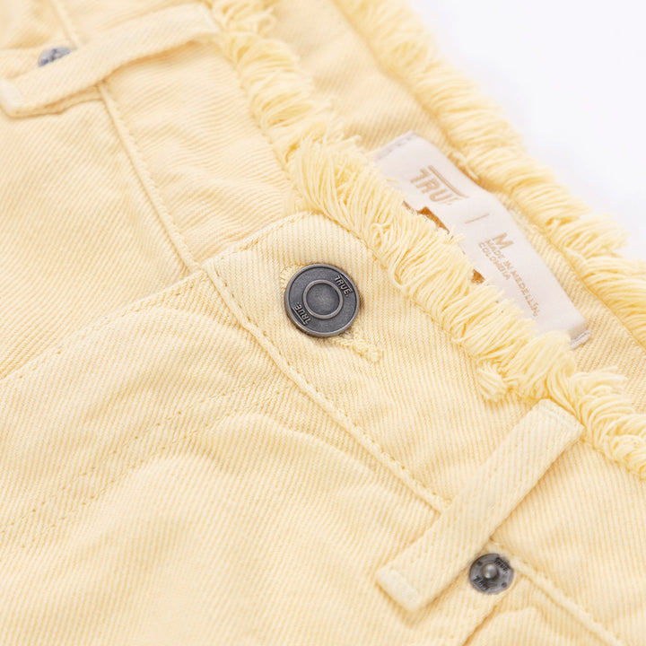 Mid-Rise Pants - Butter Yellow