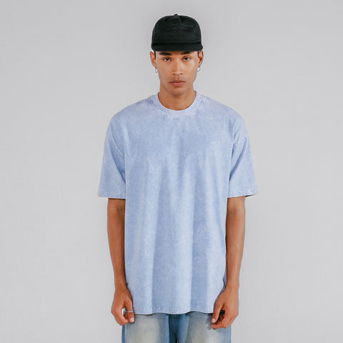 Oversized Washed T- Shirt - Blue