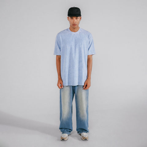 Oversized Washed T- Shirt - Blue