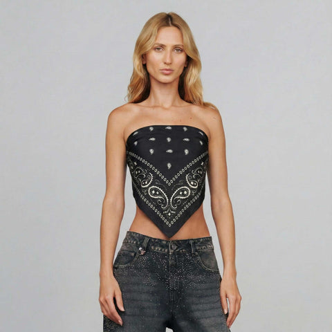 Paisley Bandana - Black