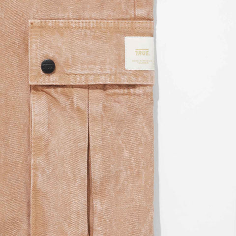 Cargo Multi-Pocket Pants - Washed Camel