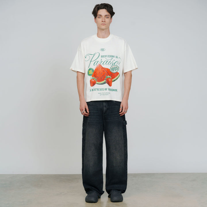 Paraíso Boxy Tee - Cream
