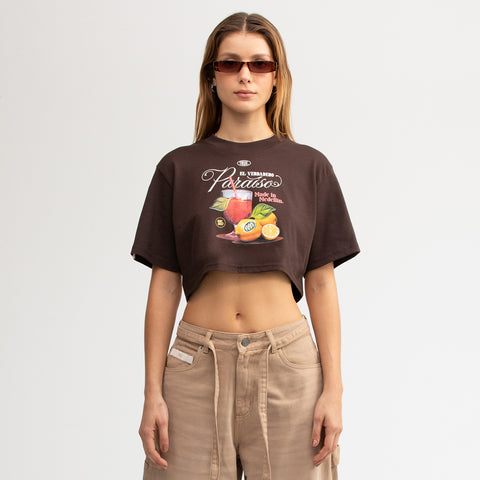 Paraíso Crop Top - Brown