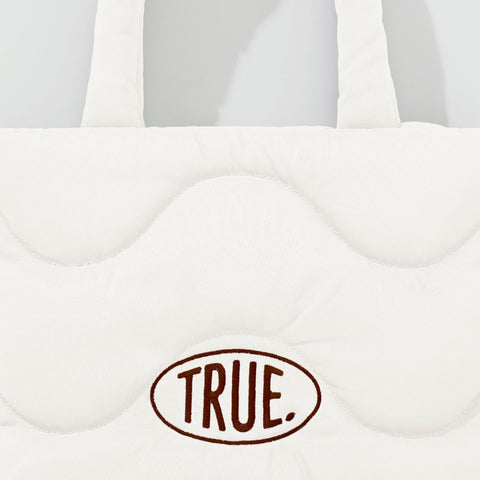 Puffer Shopper Bag - Greige
