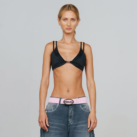 Race Double Strap Top - Black