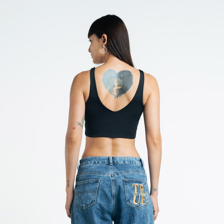 Classic Retro Top - Black