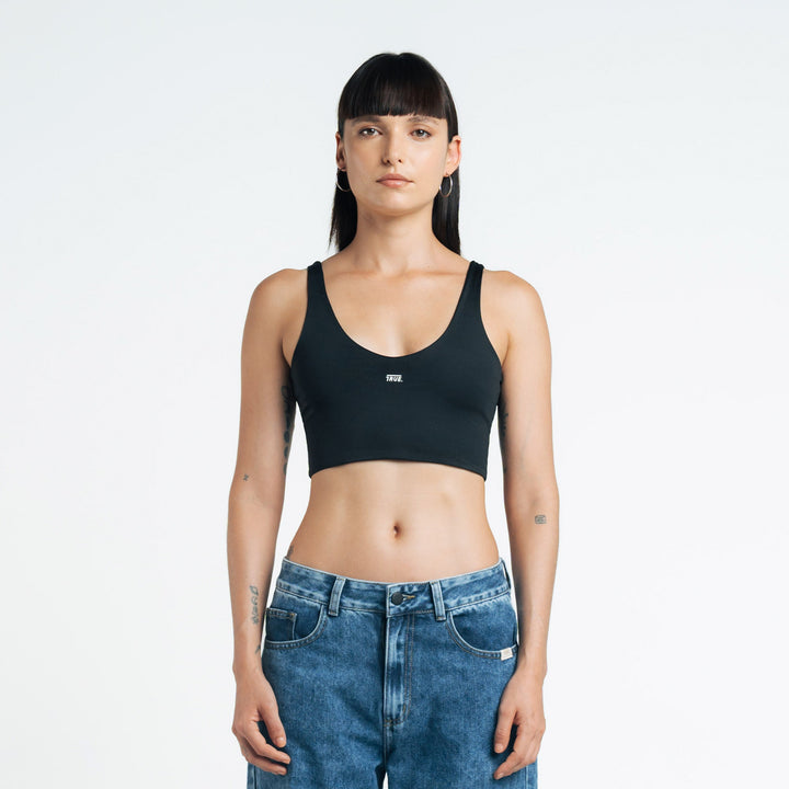 Classic Retro Top - Black