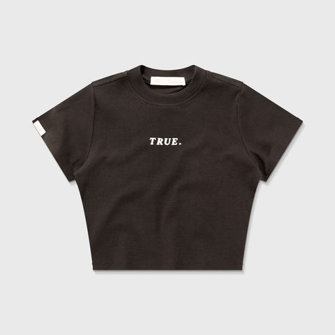 Ribbed Slim Tee - Brown