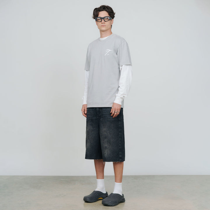 Shadow Oversized T-Shirt - Washed Gray