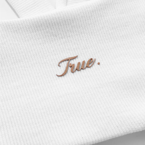Signature Ribbed Top - White