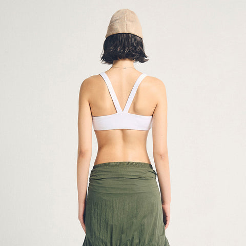 Signature Ribbed Top - White