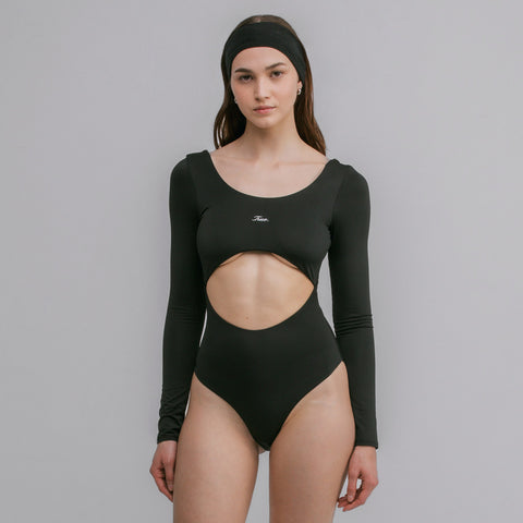 Signature Cut-Out LS Bodysuit - Black