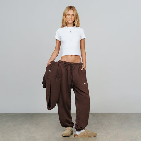 Slim Ribbed Fit Tee - White