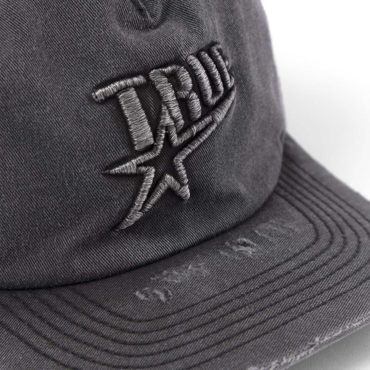 Star Washed Golfer Cap - Black