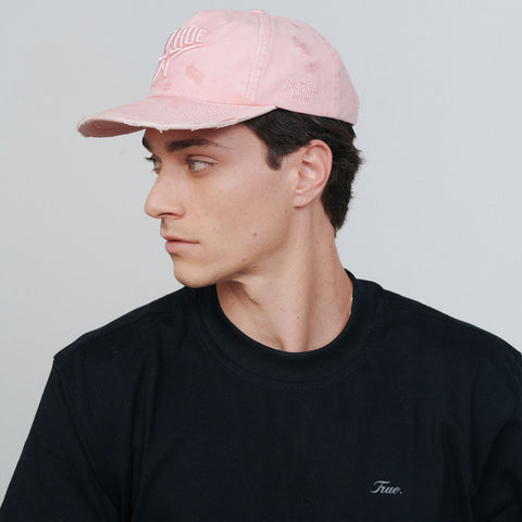Star Washed Golfer Cap - Pink