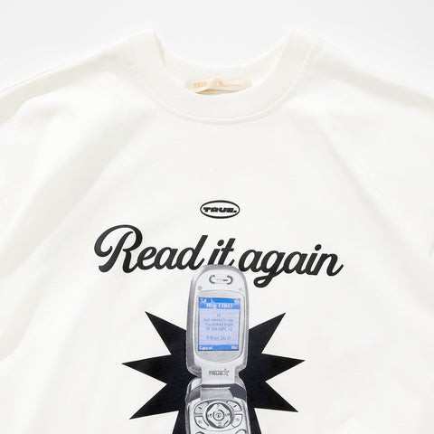 Text Me Boxy T-Shirt - Cream