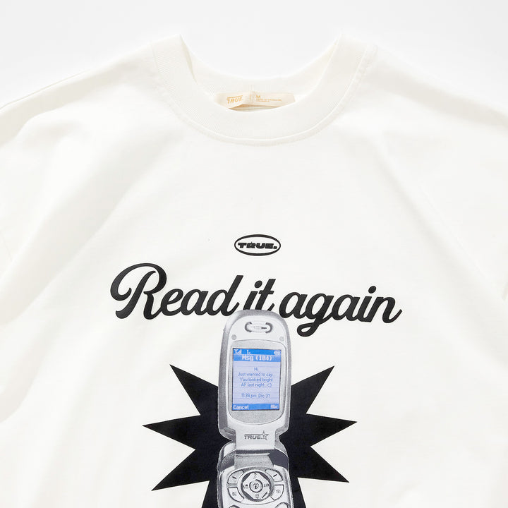 Text Me Boxy T-Shirt - Cream