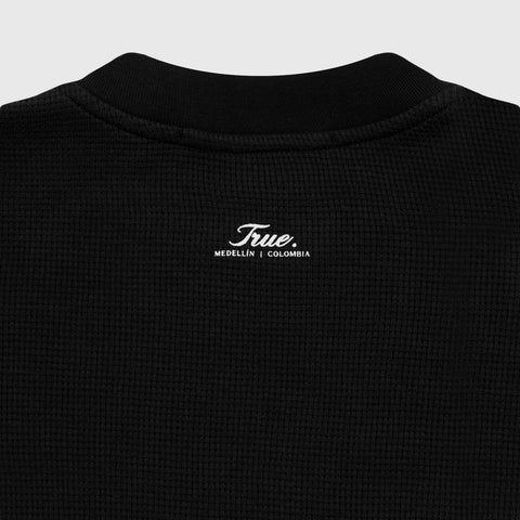Textured Boxy Tee - Black