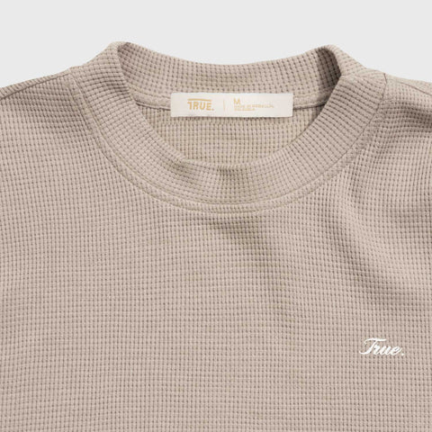 Textured Boxy Tee - Sand