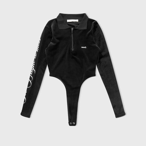 Too Bright LS Bodysuit - Black