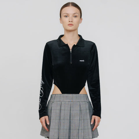 Too Bright LS Bodysuit - Black