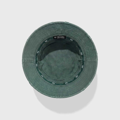 True Stamp Logo Bucket Hat - Washed Green