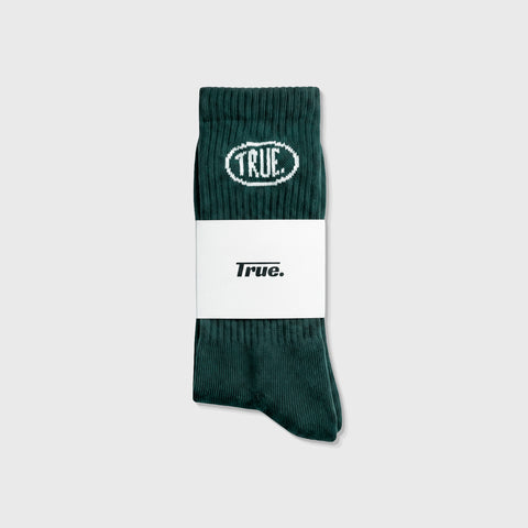 True Stamp Logo Socks - Pine Green