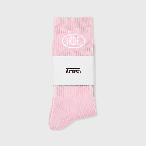 True Stamp Logo Socks - Soft Pink