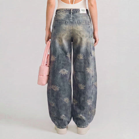 True Way Barrel Pants - Washed Blue