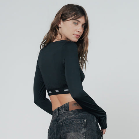 True Active Elastic LS Top - Black