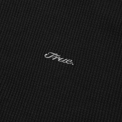 True Textured Sleeveless Tee - Black