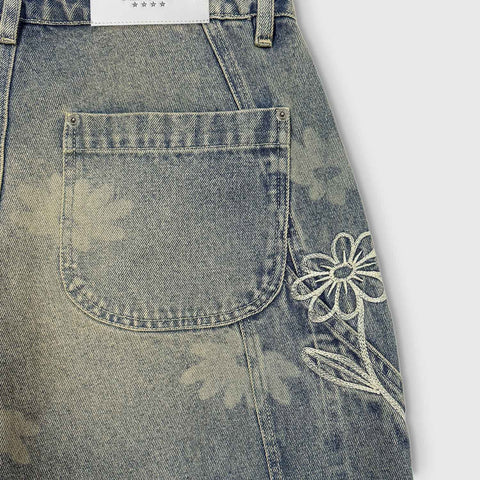 True Way Barrel Pants - Washed Blue
