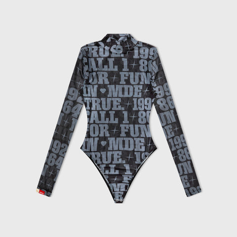 True X Smirnoff Mesh Bodysuit - Black