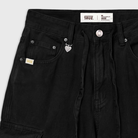 Utility Pocket Cargo Pants - Black