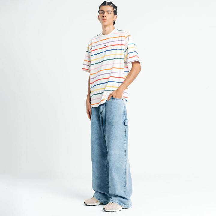 Colors Striped Tee - Ivory