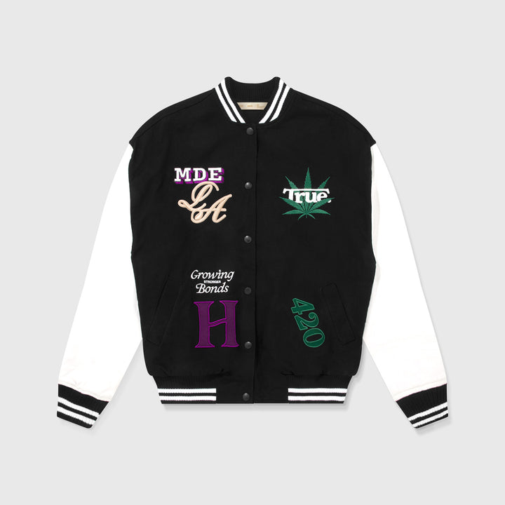 True X Herb Bomber Jacket- Black