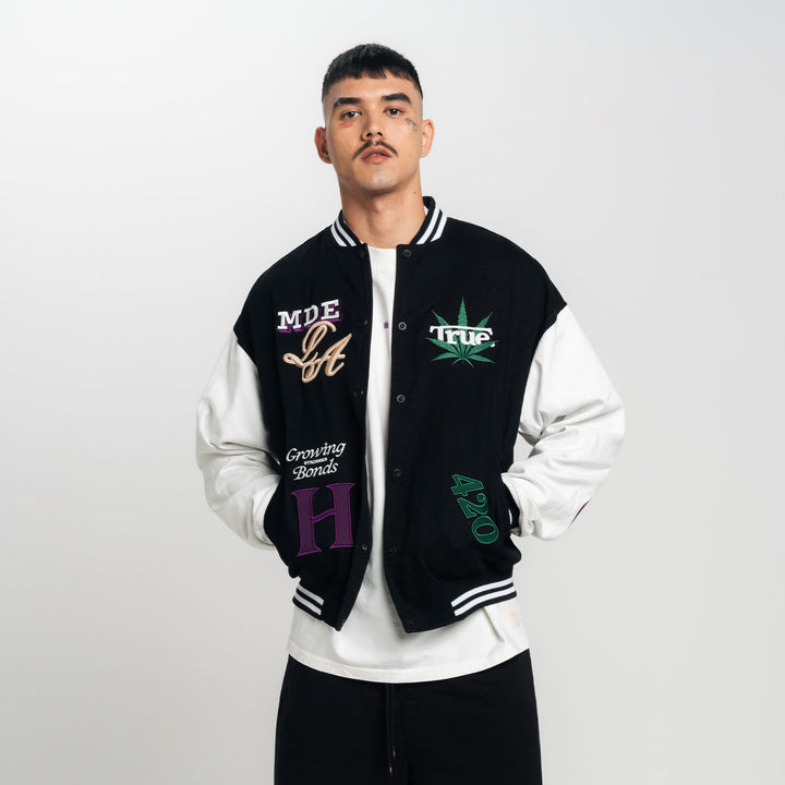True X Herb Bomber Jacket- Black