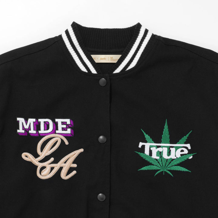 True X Herb Bomber Jacket- Black