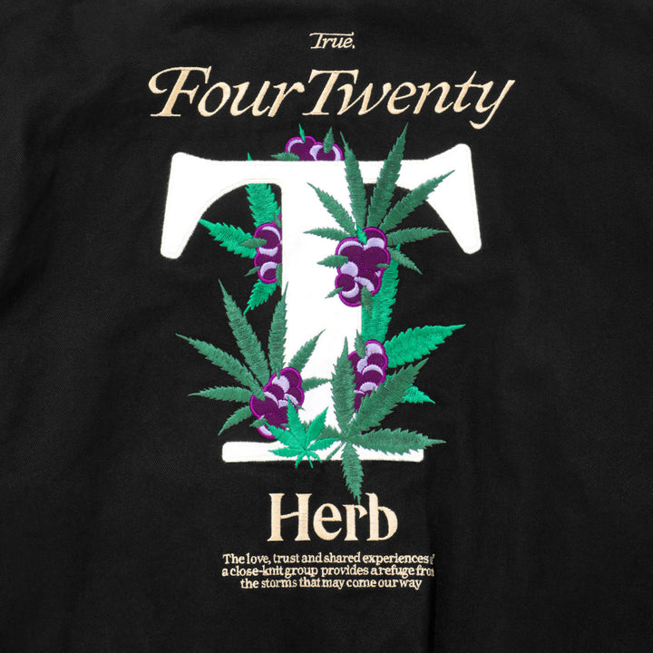 True X Herb Bomber Jacket- Black