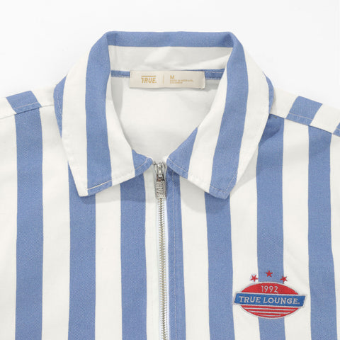 Drill Striped Jacket - Blue