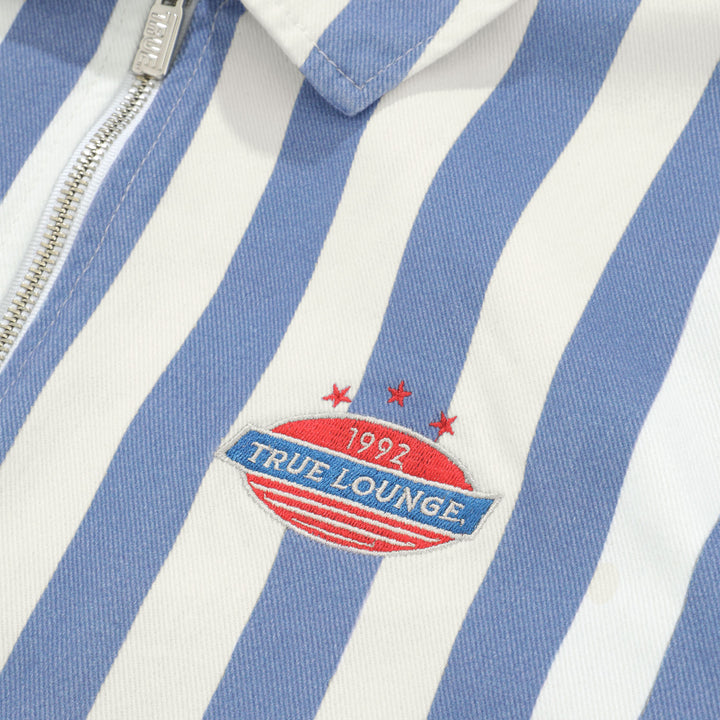 Drill Striped Jacket - Blue