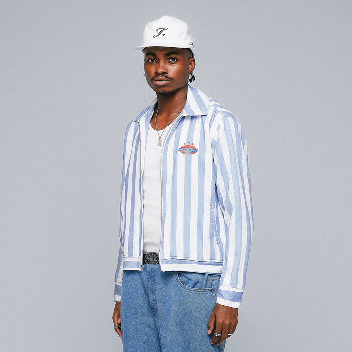 Drill Striped Jacket - Blue