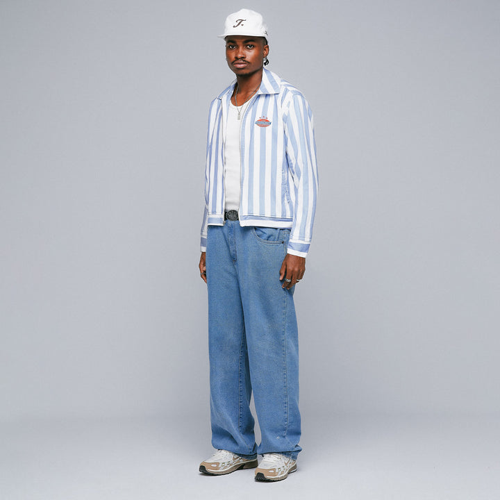 Drill Striped Jacket - Blue