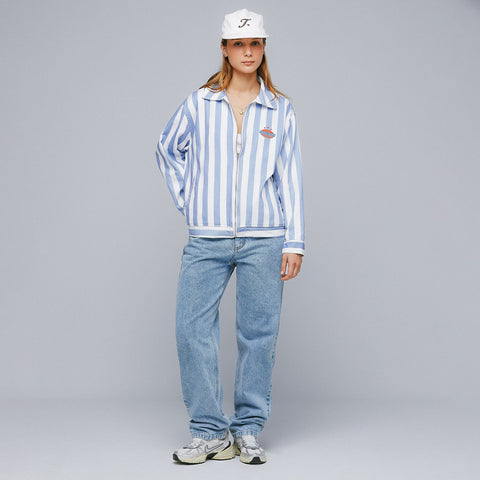 Drill Striped Jacket - Blue