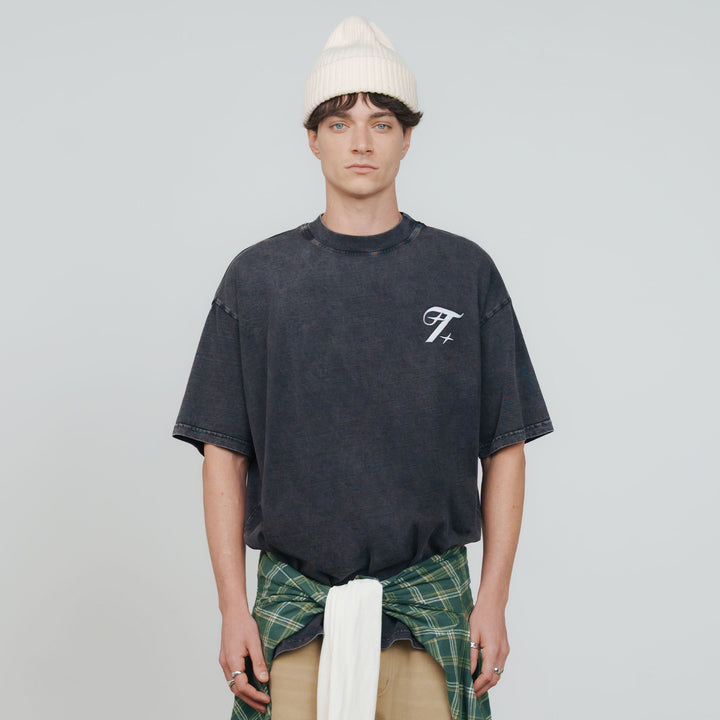 Shadow Oversized T-Shirt - Washed Black