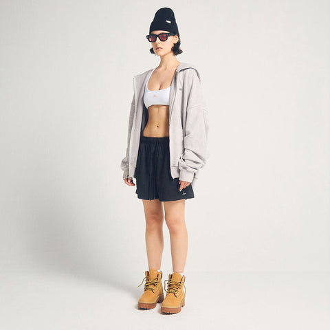 Classic Zipper Hoodie - Washed Gray